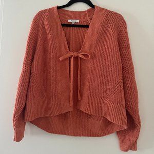 Madewell Orange Cardigan, Size XS
